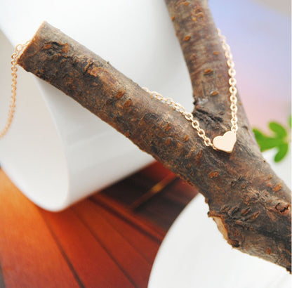 Elegant Heart Choker Necklace, Minimalist Heart Necklace, Gold Necklace, Silver Heart Necklace